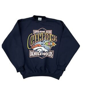Vintage 90s - Tultex - Super Bowl XXXII Champions Denver Broncos Sweatshirt XL
